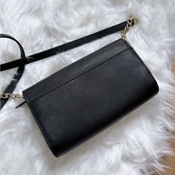 Kate Spade Black Crossbody Bag with Chain Accent Straps - Picture 3 of 7